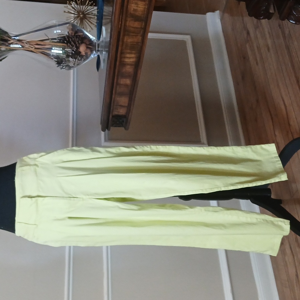 Lime High Waisted Cotton Pleated Pants By Forever 21. Size S - Picture 13 of 17
